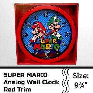 Nintendo Super Mario Red Wall Clock